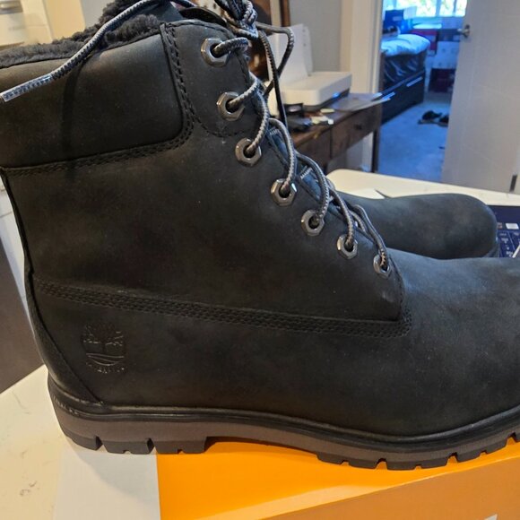 Timberland Men's Radford Boots Waterproof MID Warm Lined Black Nubuck SZ 13 NEW - Picture 6 of 13